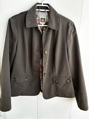 Tilley Olive Tailored Button-Front Blazer Jacket